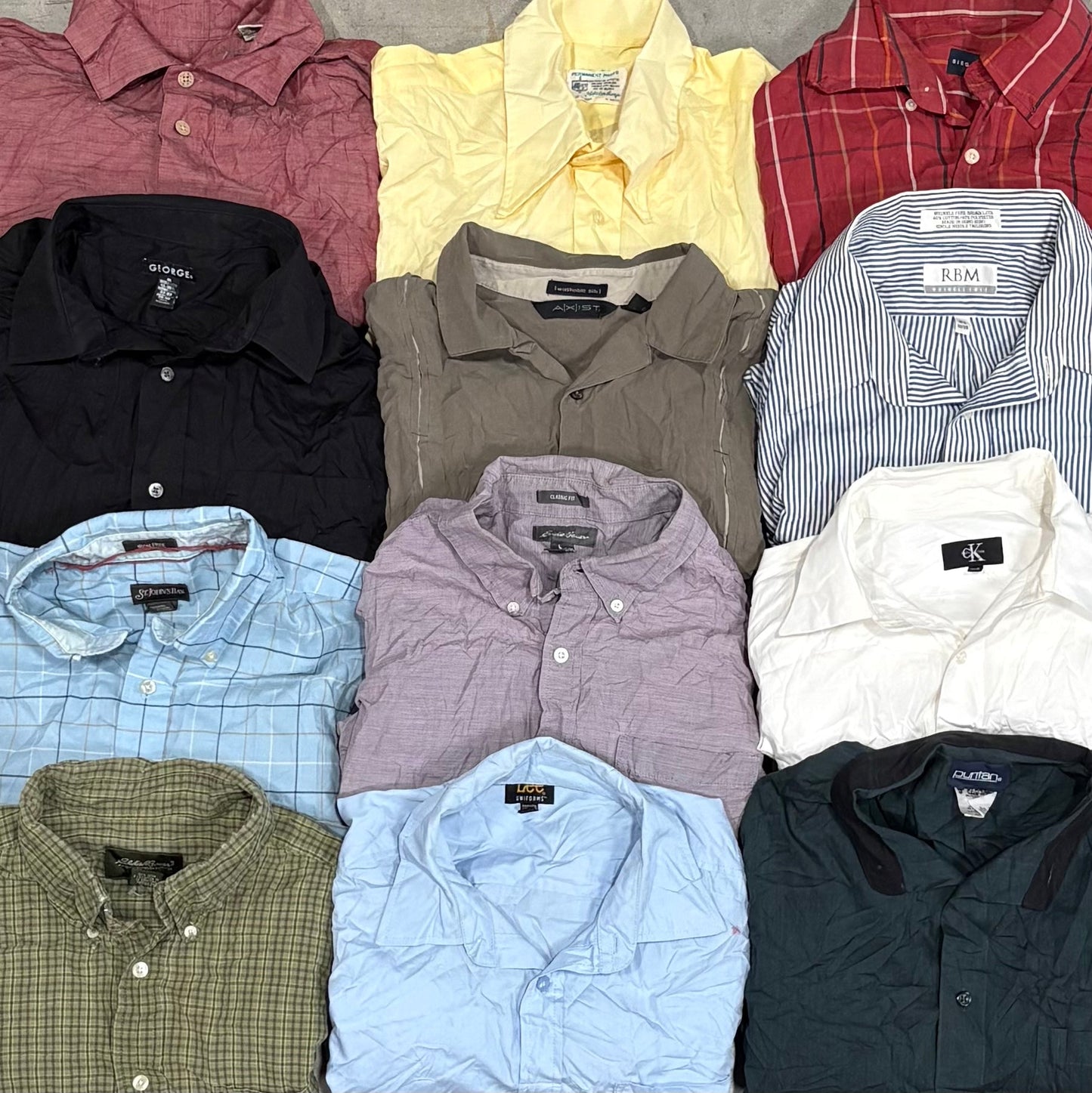 100 Men's Button Down Shirts